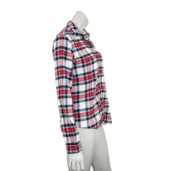 LA LIGNE NY Cotton Flannel Top Button up Plaid Size Small - Picture 4 of 9